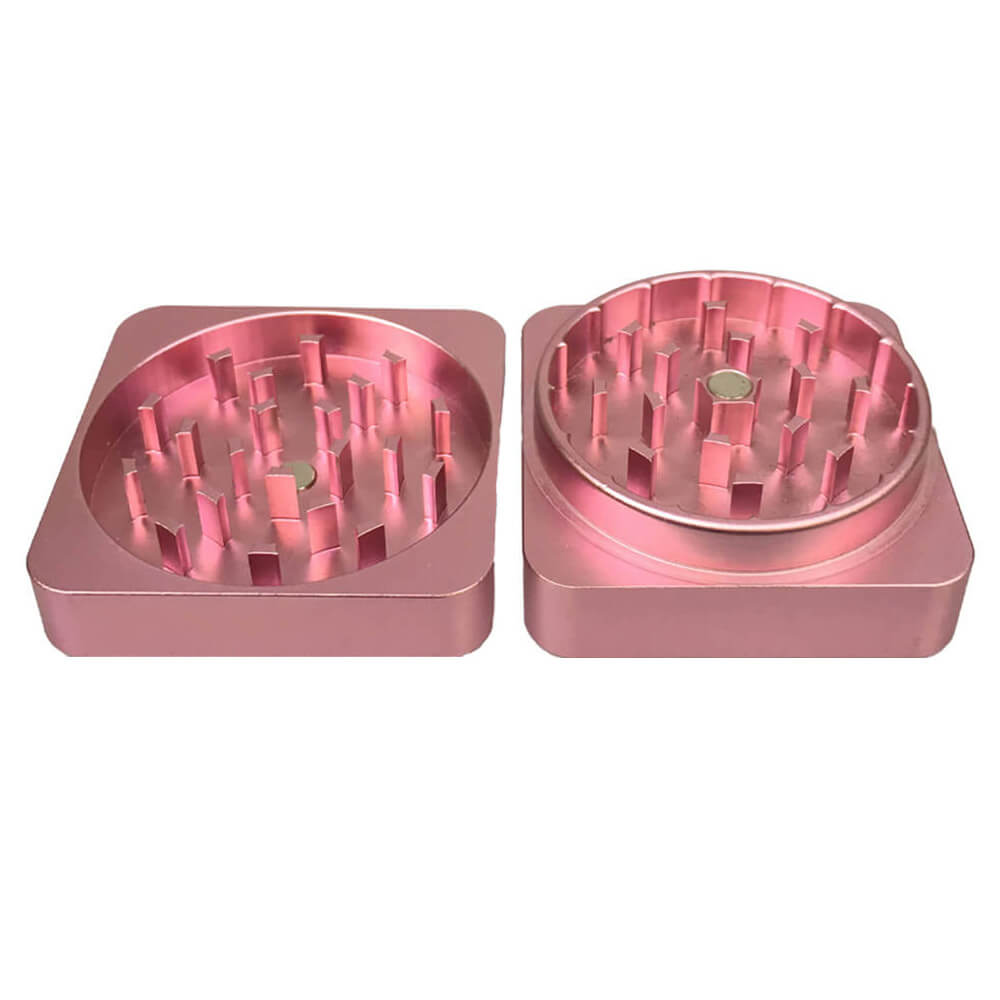 Los mejores Buds Flat Square de aluminio Grinder 2 piezas (50 mm)