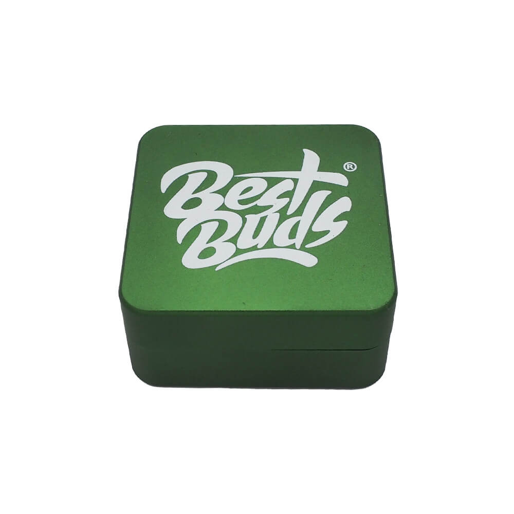 Los mejores Buds Flat Square de aluminio Grinder 2 piezas (50 mm)