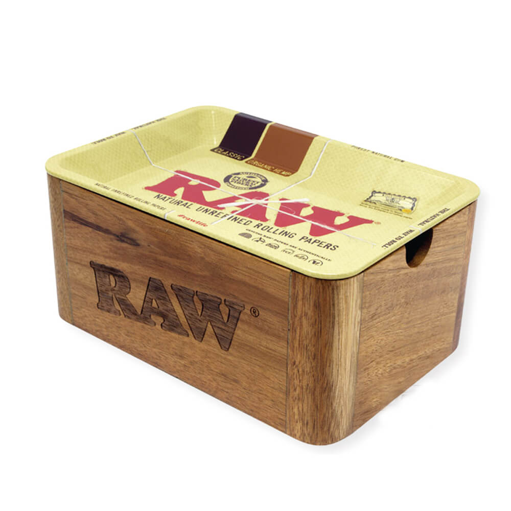 Mini bandeja RAW Cache Box + caja de madera